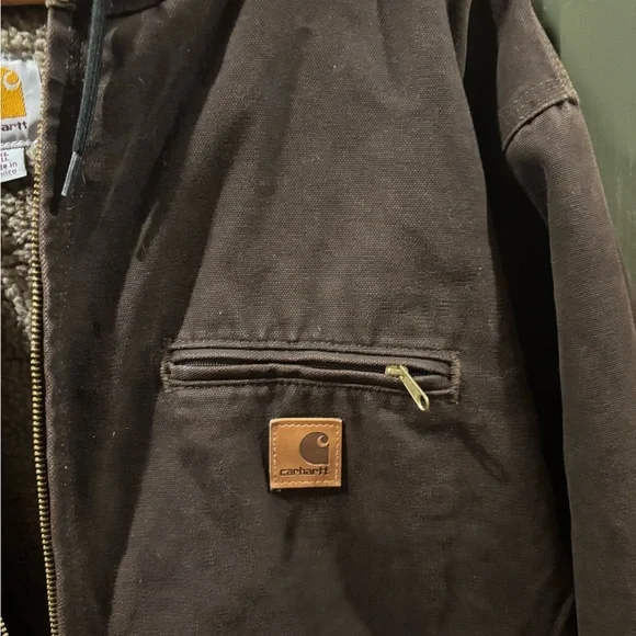 MEN'S SHERPA-LINED JACKET - RELAXED FIT - WASHED DUCK - 3 WARMEST RATING - Picture 3 of 6